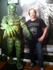 Thought I'd wear my “Famous Monsters of Filmland” t-shirt when painting The Creature... out of respect.